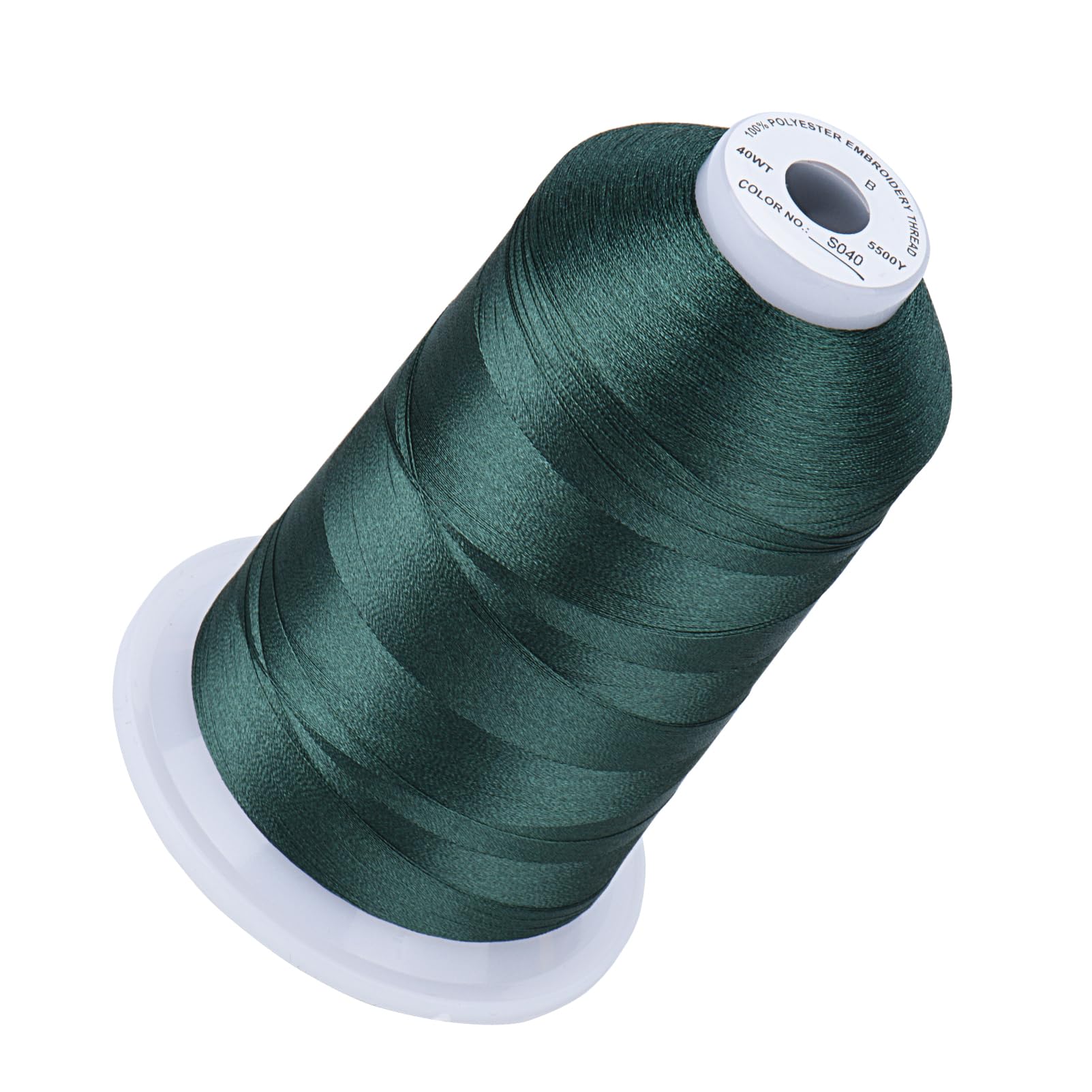 Simthread 5000M 40WT Polyester Embroidery Thread, Pine Green S040