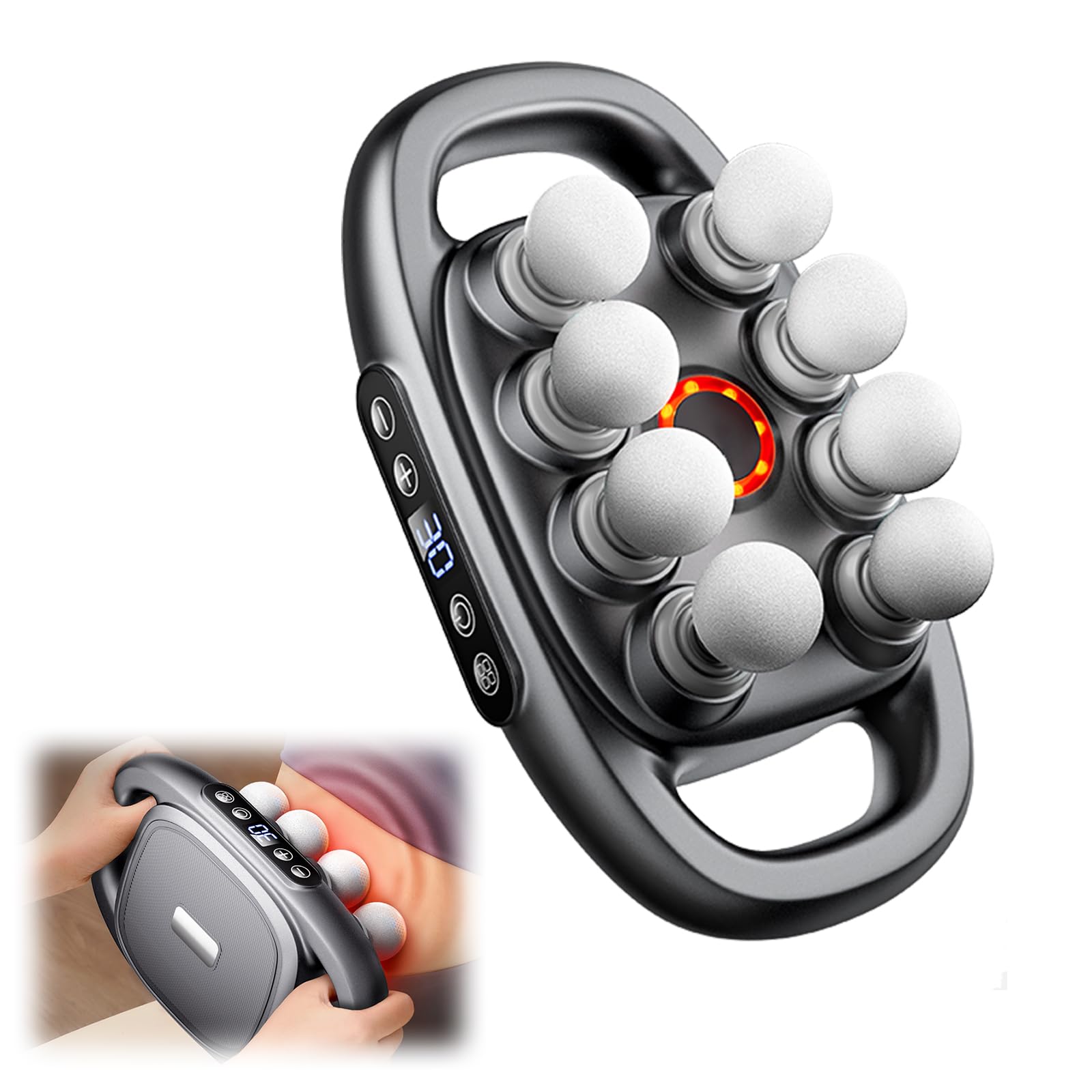 8 Heads Massage Gun: muscle massage gun for deep tissue, muscle pain relief, neck massager for legs, neck, back, shoulders, back massager