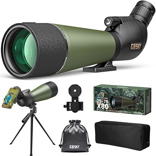 Gosky Spotting Scope 25-75x80 Tripod Target Spotting Scopes product photo (Spotting Scopes) — ScooterReviewPro review