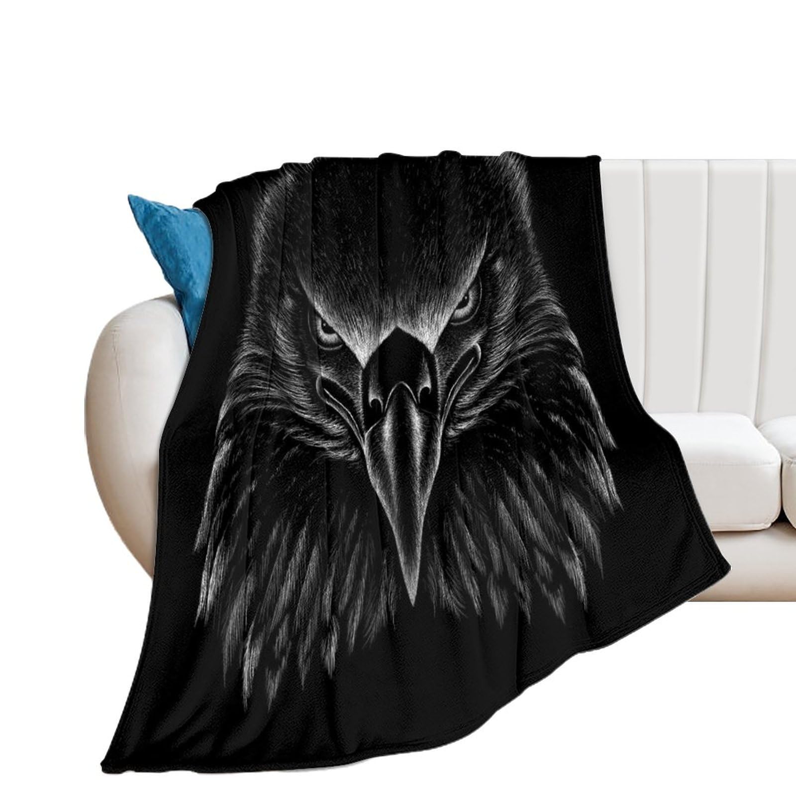 Couverture polaire oiseau noir pour des soirées cocooning chaleureuses