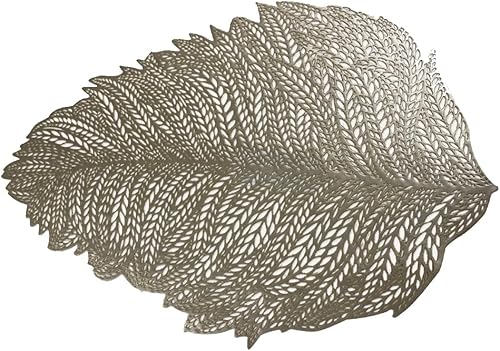 Miniatura 7 de Decozen Juego de 6 manteles individuales con diseño perforado para decoración de cocina, resistente a los arañazos, resistente a las manchas de