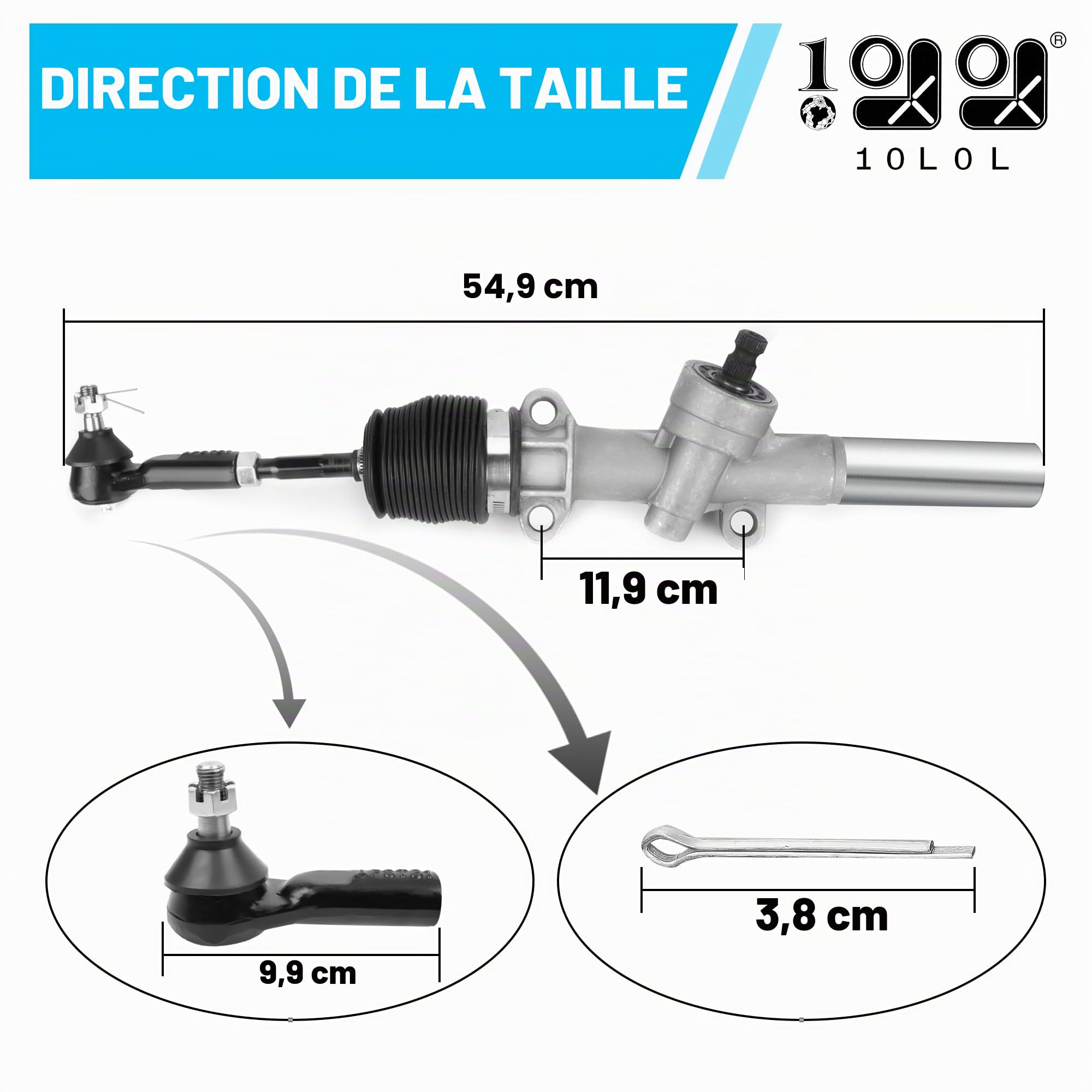 10L0L Boîtier de Direction de voiturette de Golf pour EZGO TXT à partir de 2001, OEM no. 70964-G01 70964G01