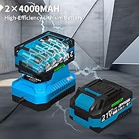 Vista 7 de Herramienta de Router de Madera Inalámbrica, Router de Palma sin Escobillas de 21V con 2 x Baterías de 4.0Ah, Router Compacto de Recorte de 6