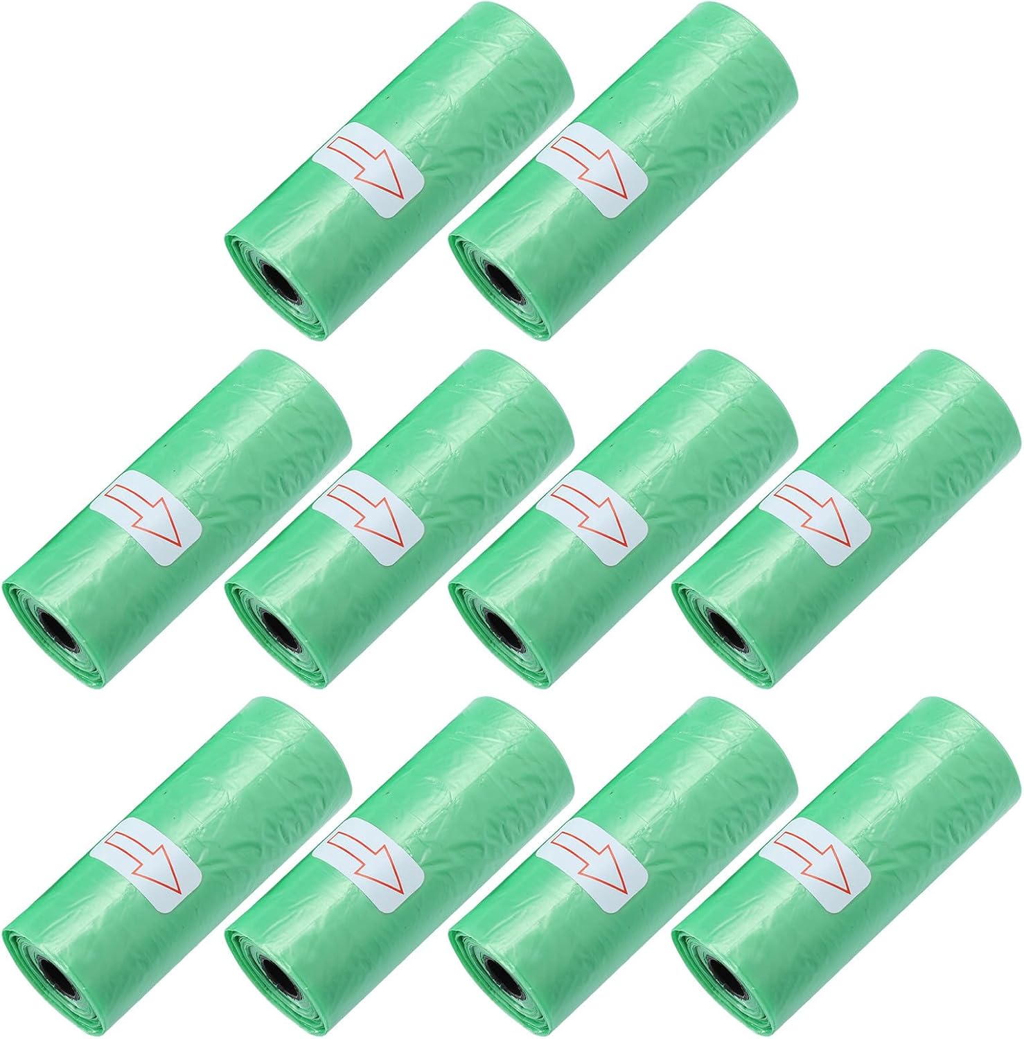 Disposable Diaper Garbage Bags 10pcs with Drawstring Leak-proof Poop Trash Storage Pouches for Outdoor and Travel Use Color Style