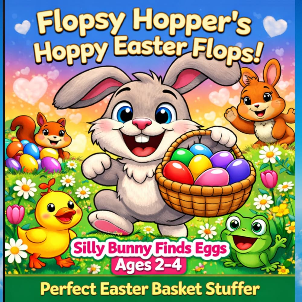 Flopsy Hopper's Hoppy Easter Flops!: Silly Bunny Egg Hunt for Toddlers | Perfect Easter Basket Stuffers for Kids