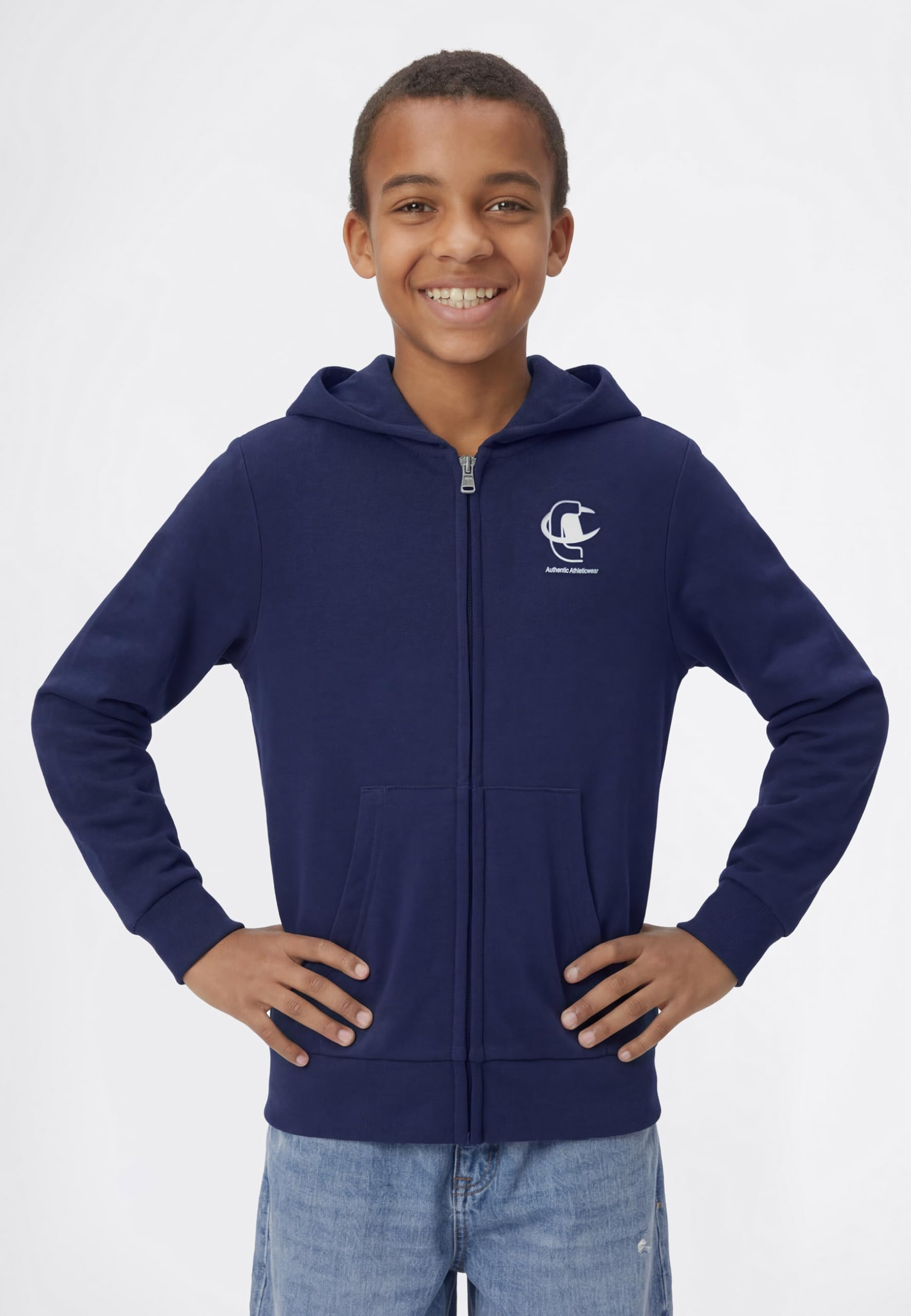 Champion Boy-Graphic Full Zip Hoodie Felpa con Cappuccio Bambini e Ragazzi