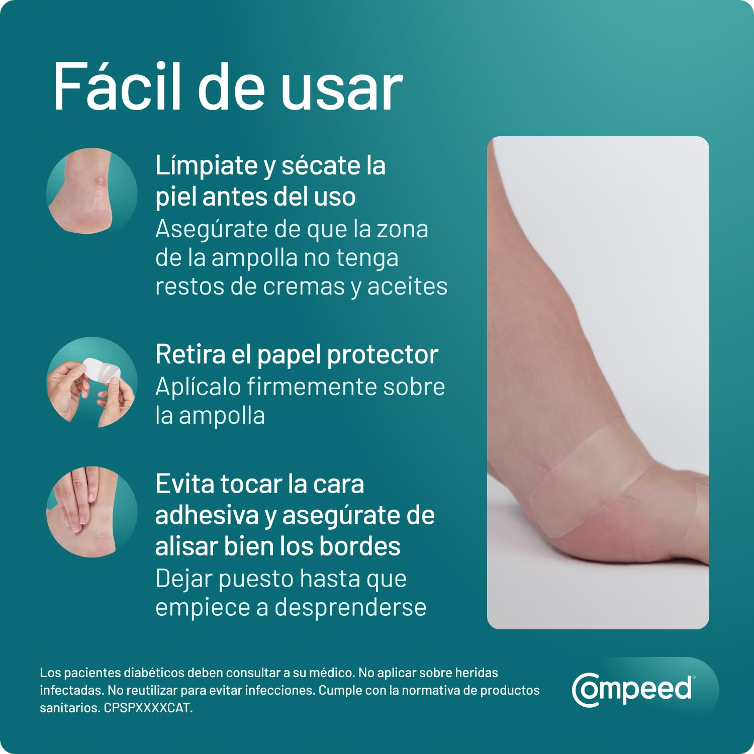 COMPEED Ampollas Pequeñas, Apósitos Hidrocoloides Contra Rozaduras, Pack 6 uds.