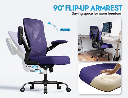 Miniatura 4 de Silla de oficina ergonómica Silla de escritorio para computadora en forma de X cómoda, silla de juegos, silla de oficina con soporte lumbar, sillas