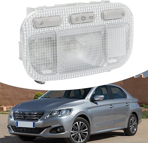 Miniatura 8 de Aramox Luz de cúpula interior del automóvil, luz de lectura LED delantera, 6362N2 6362Q2 6362Z5 apta para Peugeot 308 408 3008 301, para Sega, para