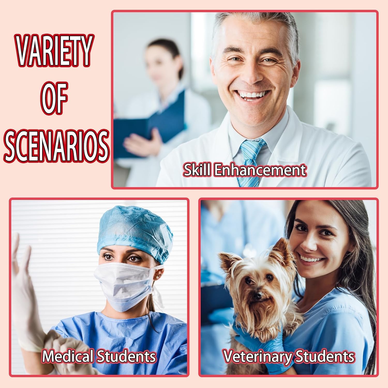 3 Pcs Suture Pad 3 Layer Suture Practice Pad with Wounds Suture Practice Kit, Hard to Rip, Tear or Break for Medical and Vet Students Veterinarian Nurses Training and Practice - Image 5