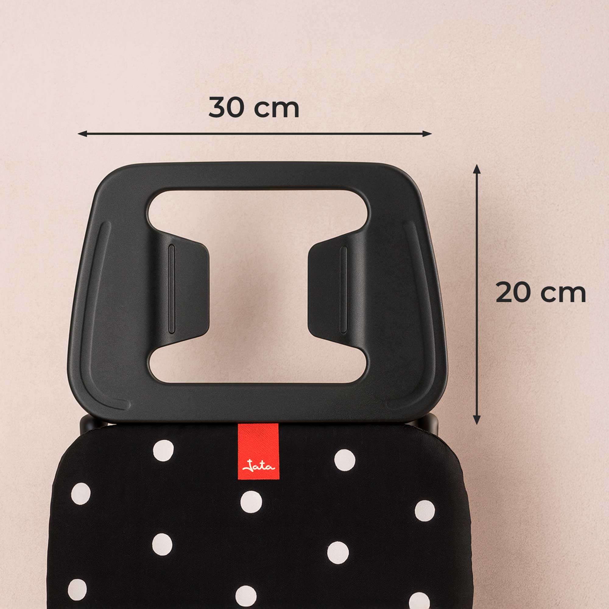 Jata HPLA8100 - Tabla de Planchar Plegable, Medida 110 x 32 cm, Funda 100% Algodón, Reposa Planchas, Fabricación europea, Negro y Blanco