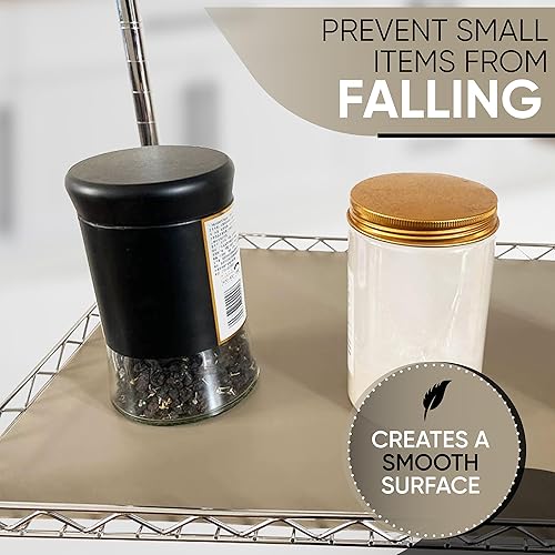 Miniatura 5 de DUALSO Revestimiento de Alambre para Estante, Alfombrilla para Estante de Rejilla de Alambre - Cubierta Gruesa para Estante de Alambre - Forro de