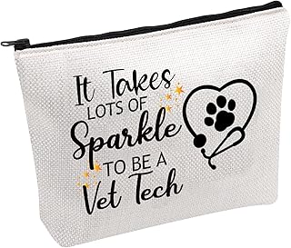 Veterinarian Tech Gift It Takes Lots Of Sparkle to Be A Vet Tech Cosmetic Bag Vet Gift Veterinarian Graduation Gift, It Takes Lots Of Sparkle B