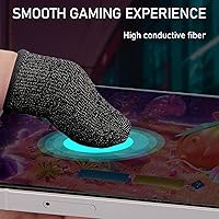 Vista 5 de Geyoga 40 fundas para dedos para juegos para pulgares, protector de dedos para juegos móviles (negro)