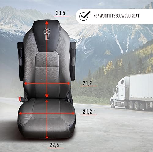 Miniatura 2 de V-Truck Corp Funda de asiento para KenworthT680 T880 W990 OEM Seat Models.