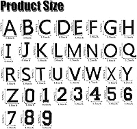 Vista 3 de GYGYL - 72 piezas de parches bordados con letras y números, alfabeto negro A-Z, números 0-9 apliques para ropa, vestido, sombrero, calcetines
