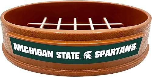 Miniatura 150 de NCAA Super-Bowl Iowa Hawkeyes - Cuenco para perros de alimentación lenta con diseño de fútbol para una digestión saludable. Cuenco antideslizante