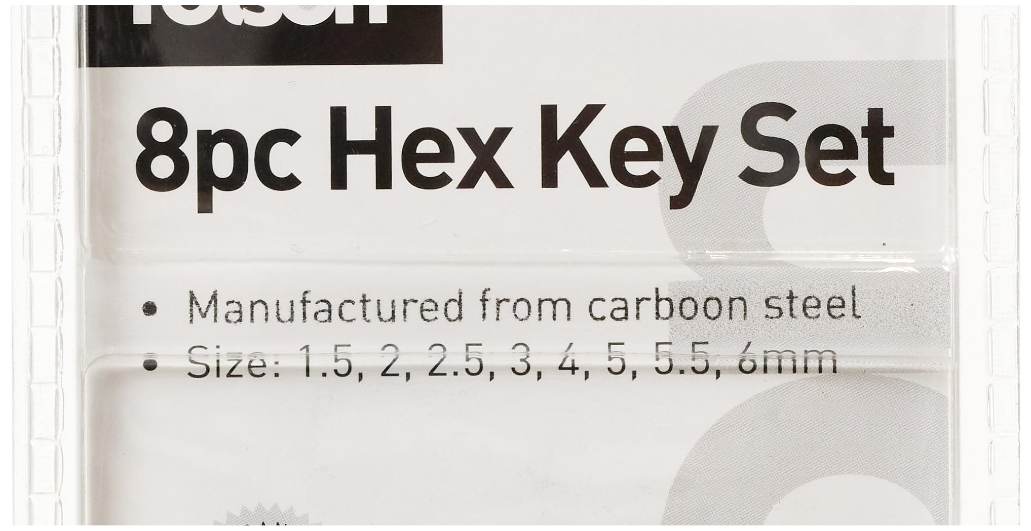 Rolson 11215 8 pc Hex Key Set