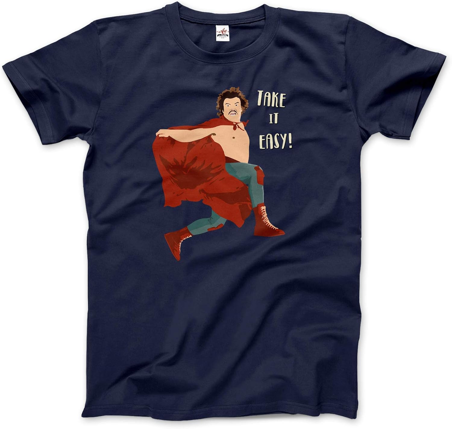 Take It Easy, El Luchador Mascarado Artwork T-Shirt (Adults, Kids, Short & Long Sleeve) White