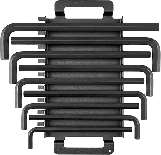 TEKTON Flat End Hex L-Key Set with Rack, 9-Piece (11-19 mm) | KLX92201