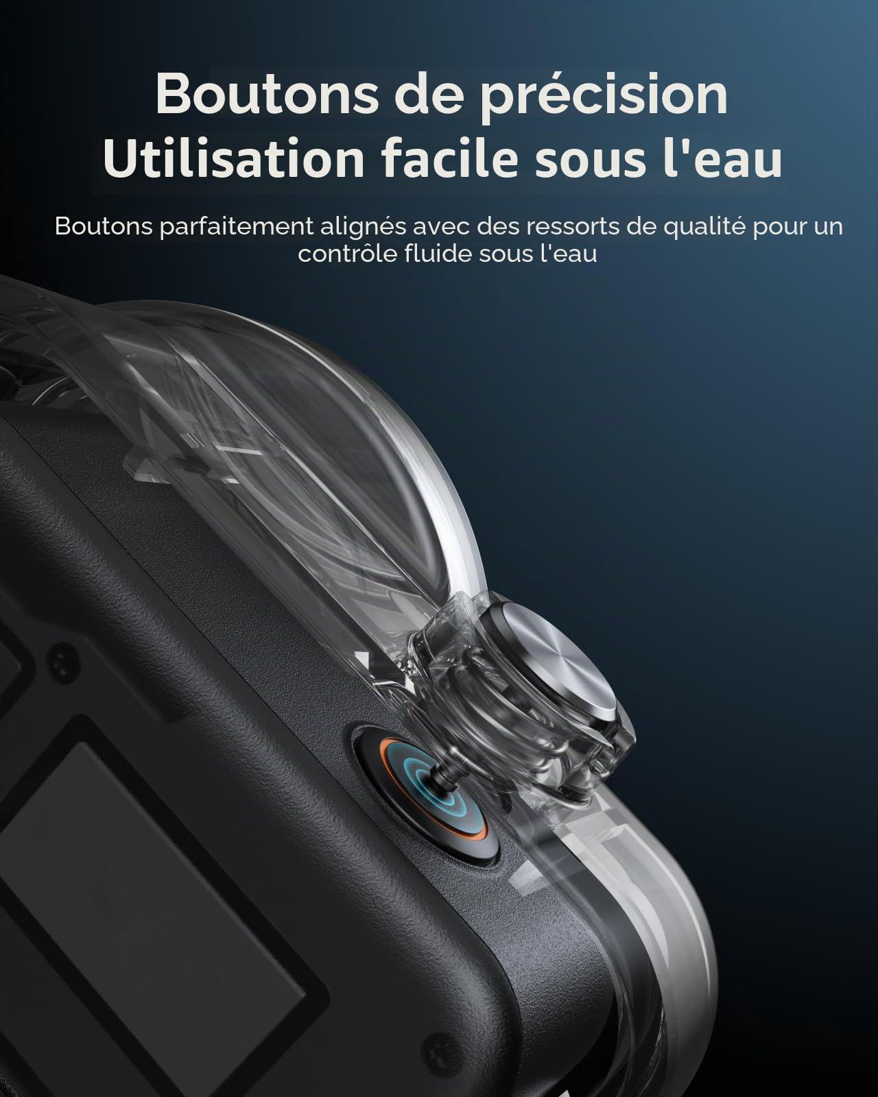 TELESIN Coque étanche pour DJI Osmo Nano, Caisson sous‑Marin 60m/196ft avec Feuilles Anti-buée, Accessoire pour plongée, Snorkeling, Surf