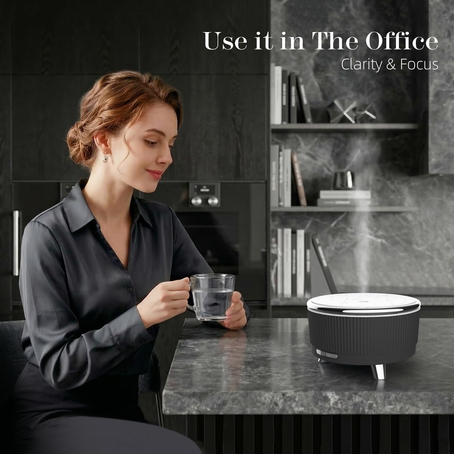 Diffusore di oli essenziali da 500 ml: diffusore di aromi ad ultrasuoni con telecomando per spa, hotel, sala yoga, umidificatore per camera da letto, con luci notturne a 7 colori e spegnimento