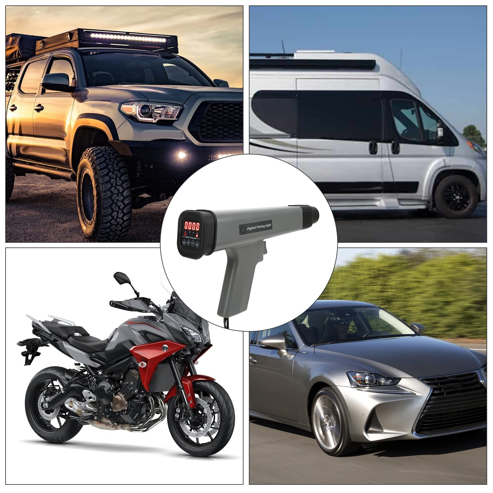 Luce di Temporizzazione Digitale, Luce di Temporizzazione Dell'accensione Automobilistica da 12 V con Display Digitale, Luce di Temporizzazione Dell'anticipo Digitale per Batterie