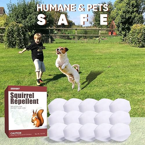 Miniatura 6 de SEEKBIT Paquete de 15 Repelentes de Ardilla Menta  Repelente de ratones para roedores y ardillas, Blanco