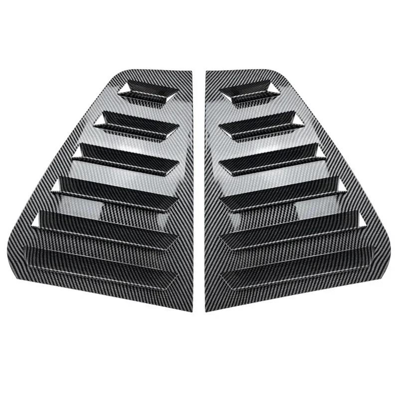 HGPVPKZAZD Car Rear Window Spoiler Tail Wing For VW For Golf 6 For MK6 2008-2012 Car Rear Louver Window Side Shutter Cover Trim Sticker Vent Scoop Rear Window Side Splitter Wing(Carbon Fibre Look)