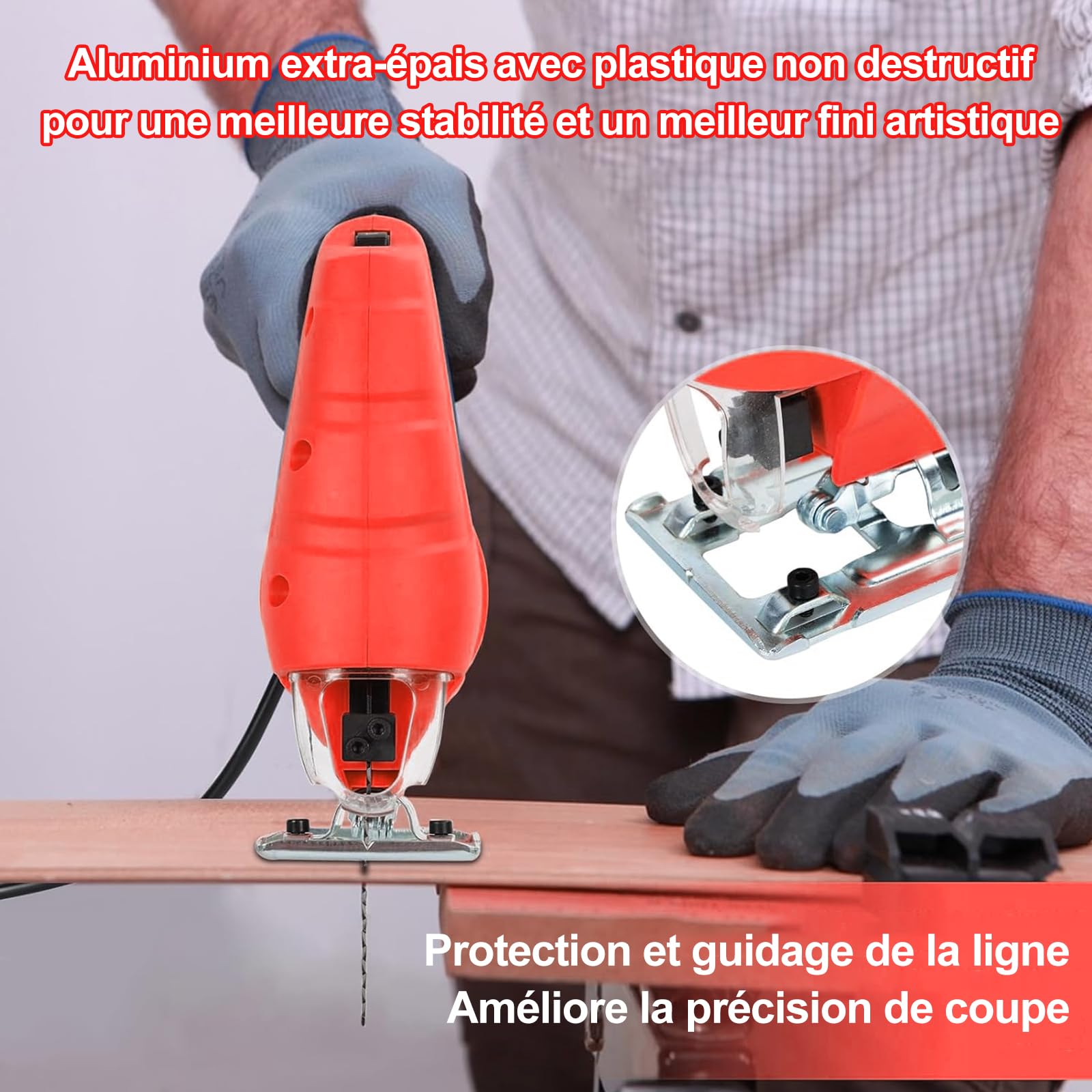 Scie Sauteuse Electrique Filaire 710W, 3000RPM Moteur Cuivre 6 Vitesses