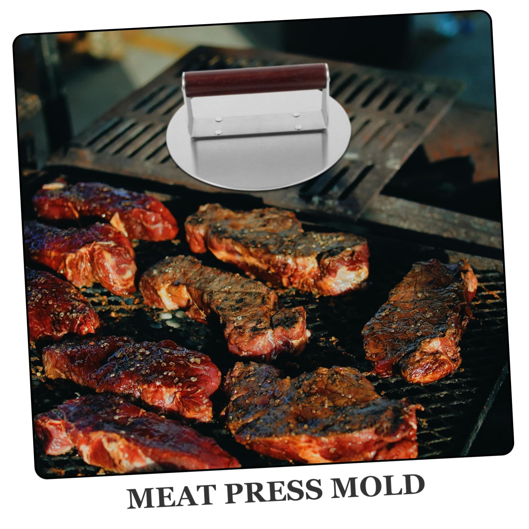 YARNOW Pressa per Hamburger in Acciaio Inox - Gadget da Cucina - Facile da Usare E da Pulire - Perfetto
