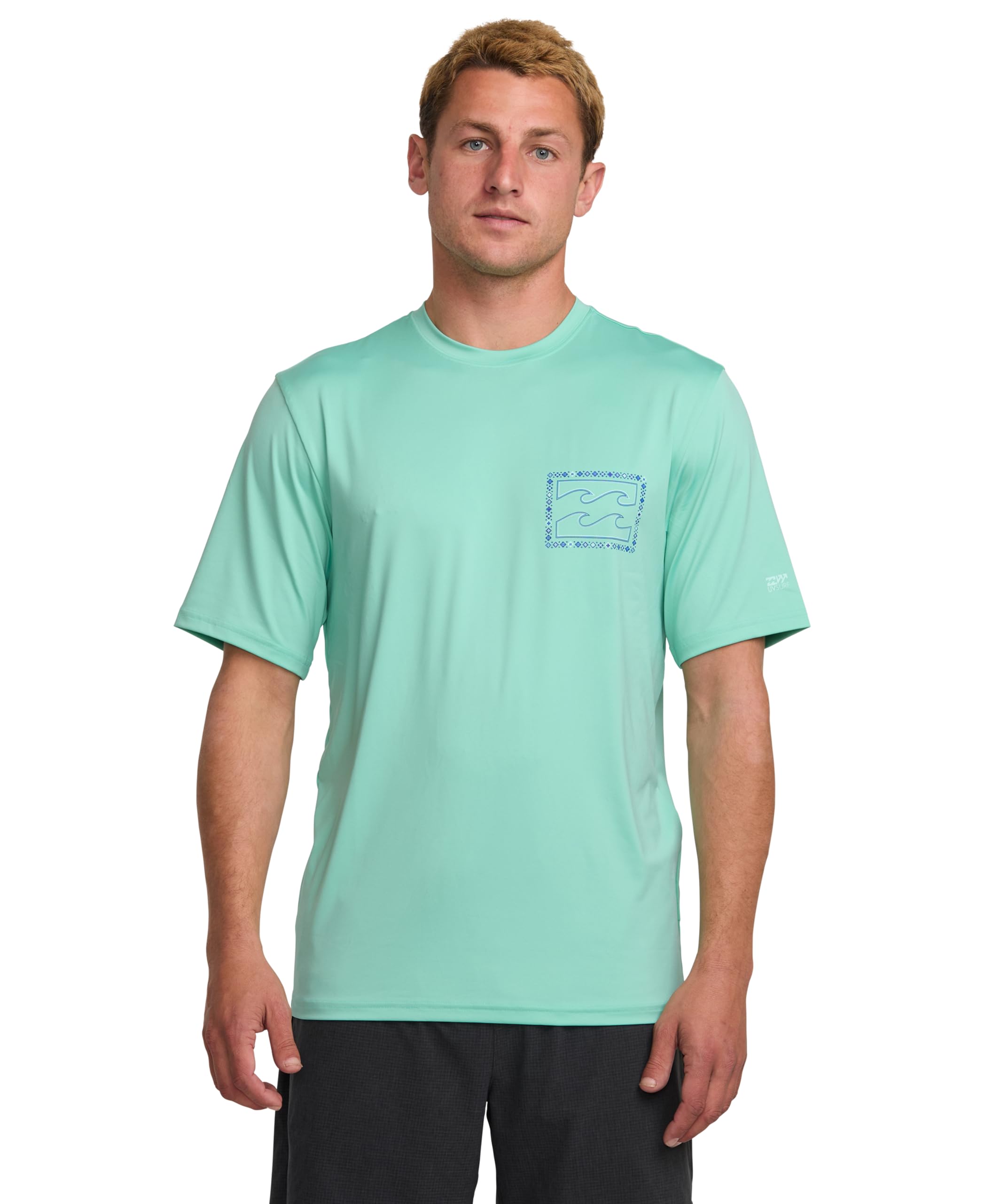 Billabong Men's Crayon Wave Loose Fit Short Sleeve Rashguard 50+ Uv Protection