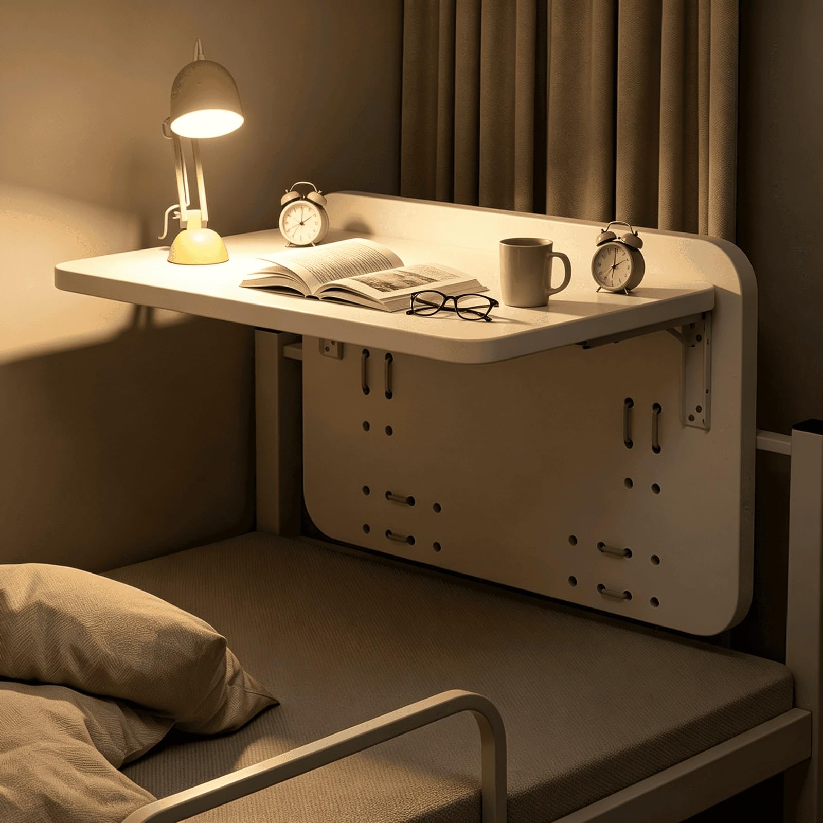 Kumamart White Foldable Bed Tray K-Bracket Space Saving Board