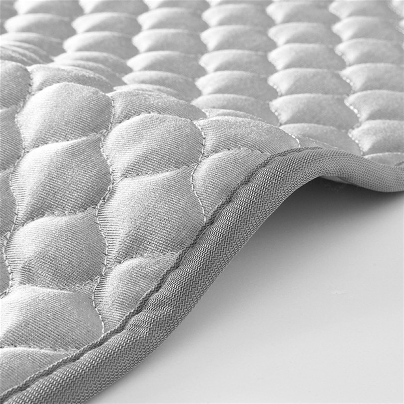 Lot de 4 Coussins de Chaise Antidérapants Demi Cercles Galette de Chaise Confortables et Lavables pour Salle à Manger Cuisine, Gris, 44 x 41 cm