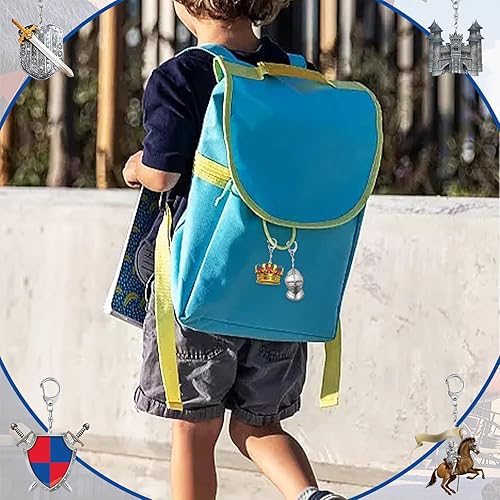 Miniatura 6 de Regalos de fiesta de caballero medieval, 12 llaveros acrílicos con temática de caballero medieval para disfraz de caballero, cosplay, caballero