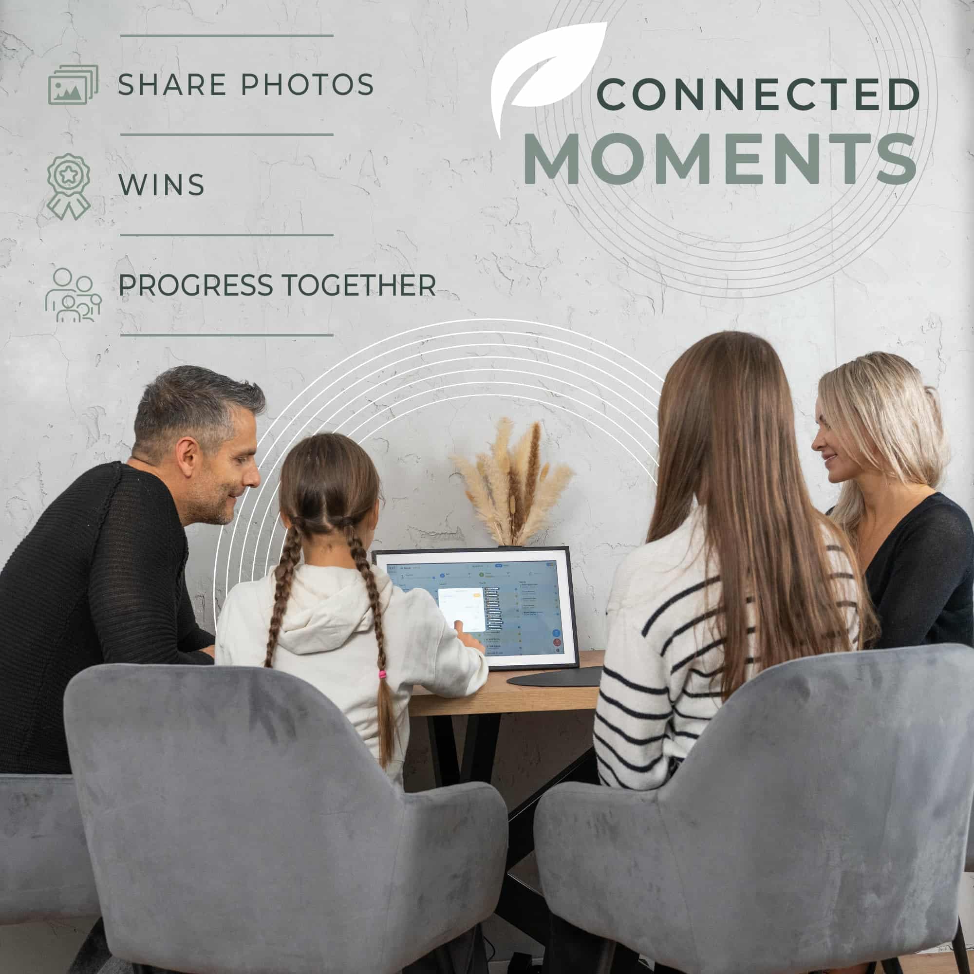 Kalender: 15,6 Zoll Smart Family Organizer & Digitaler Wandplaner mit Touchscreen, Aufgabendiagramm und Mahlzeitenplanung – Wandhalterung oder Arbeitsplatte, Command Center, Weiß 2025 Edition