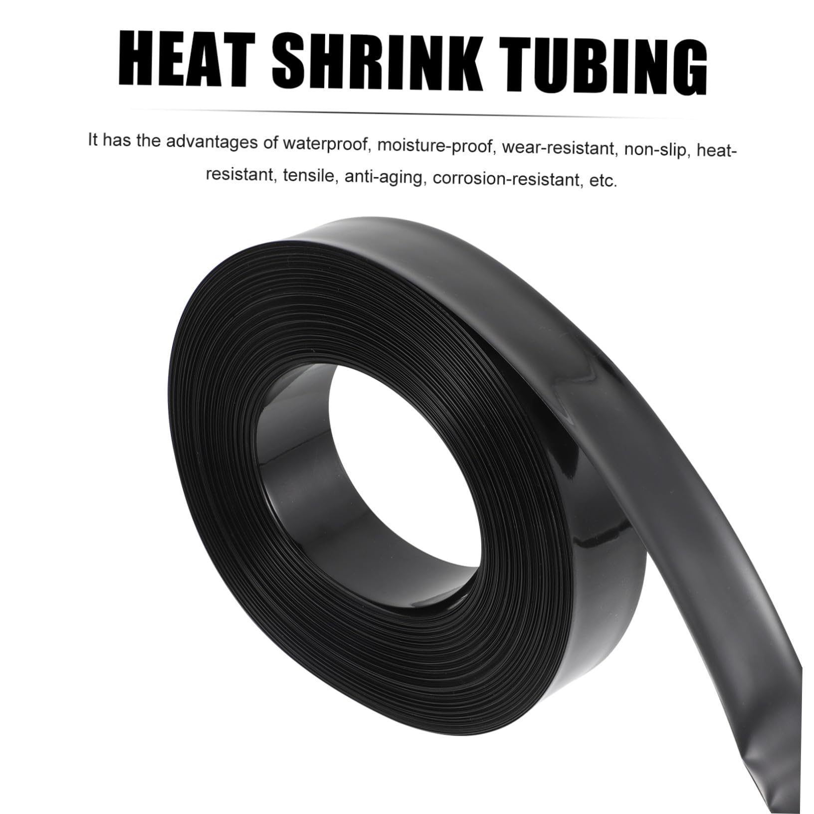 LIFKOME Guaina Termorestringente Industriale Nera per Isolamento Cavi Elettrici Resistente Usata per Connessioni e Protezione Antiscivolo e Antiabrasione