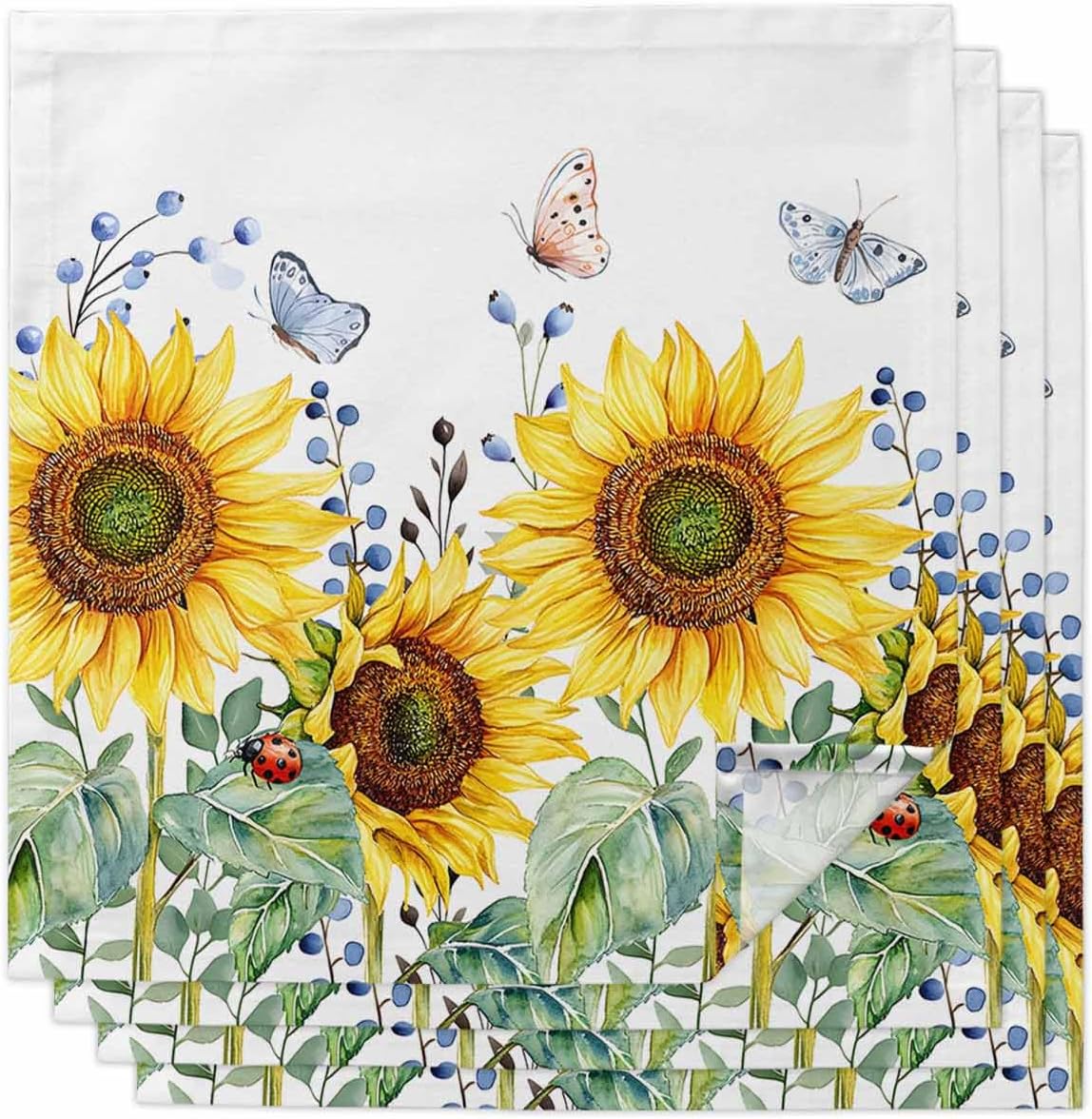 Servilletas de Tela Cuadradas 20x20 pulg Juego de 4