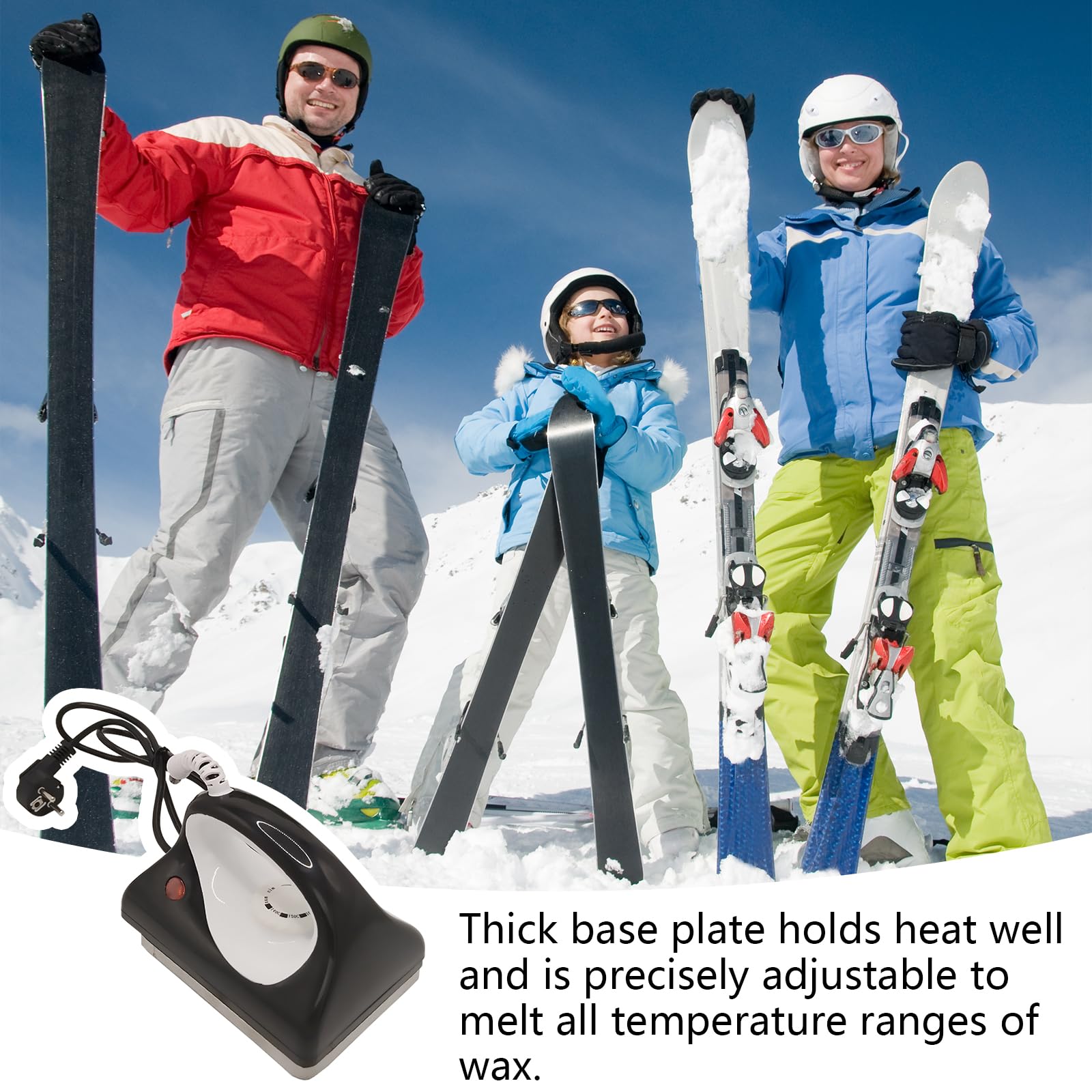 Fer à Cire pour Ski et Snowboard, Fer de fartage Brosse avec Bonne précision de contrôle de température thermosta,pour Ski Snowboard Outils de Ski pour Ski Snowboard