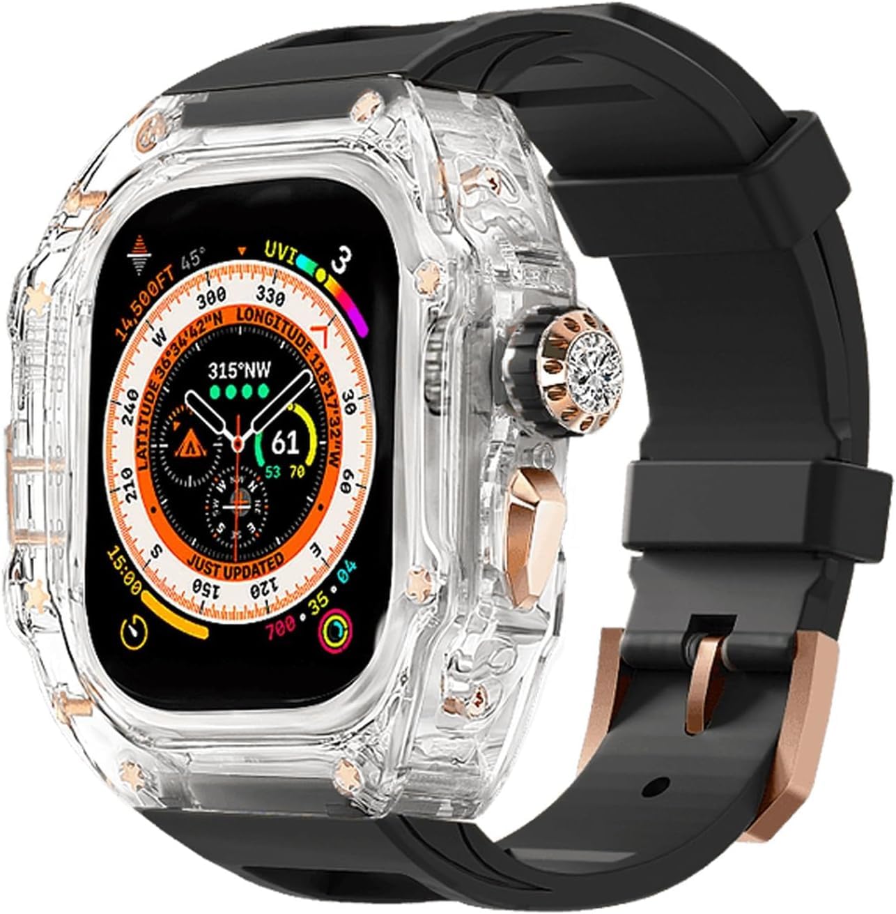 Kit d'accessoires pour Apple Watch 45mm couleur Agate transparent - 8