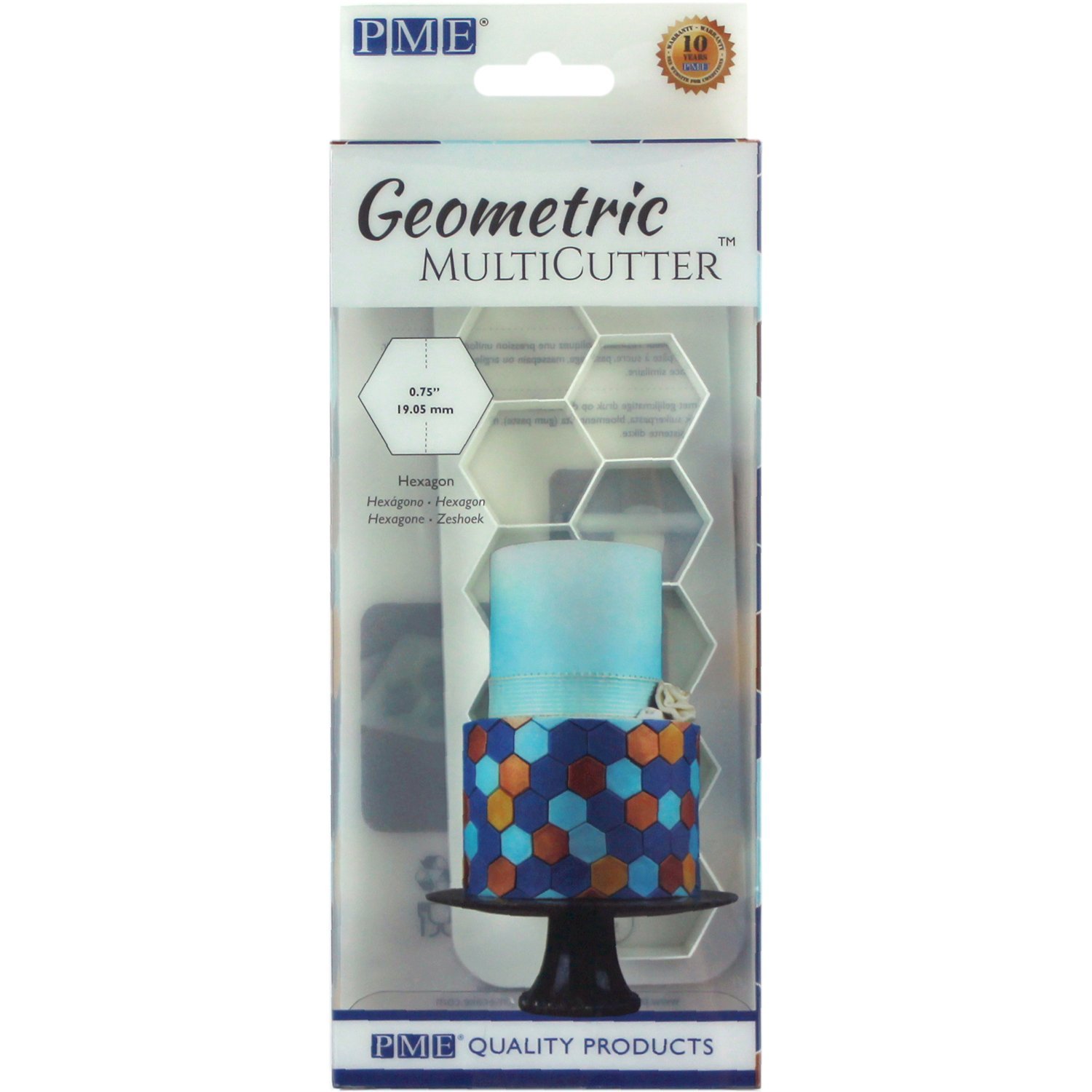 MultiCutter géométrique hexagone PME à découpe nette pour mosaïque de gâteau