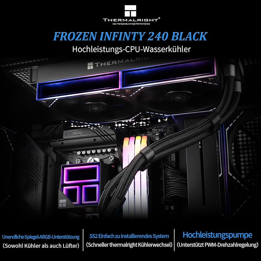 【新着商品】Thermalright Frozen Infinity 240 B Thermalright Frozen Infinity 240 chłodziarka do procesora