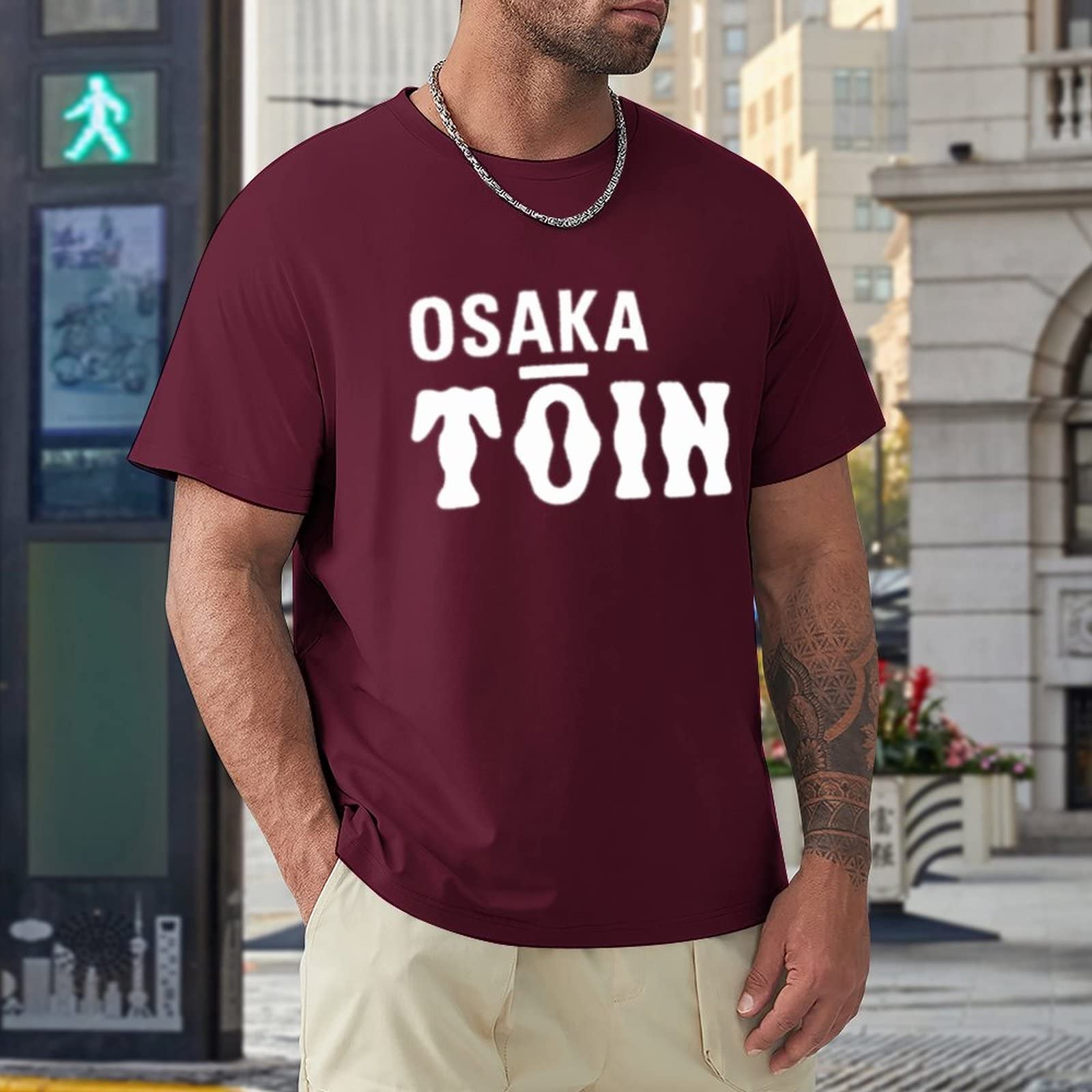Amazon.co.jp: Osaka Toin High School Baseball Men's T-shirt Shirt
