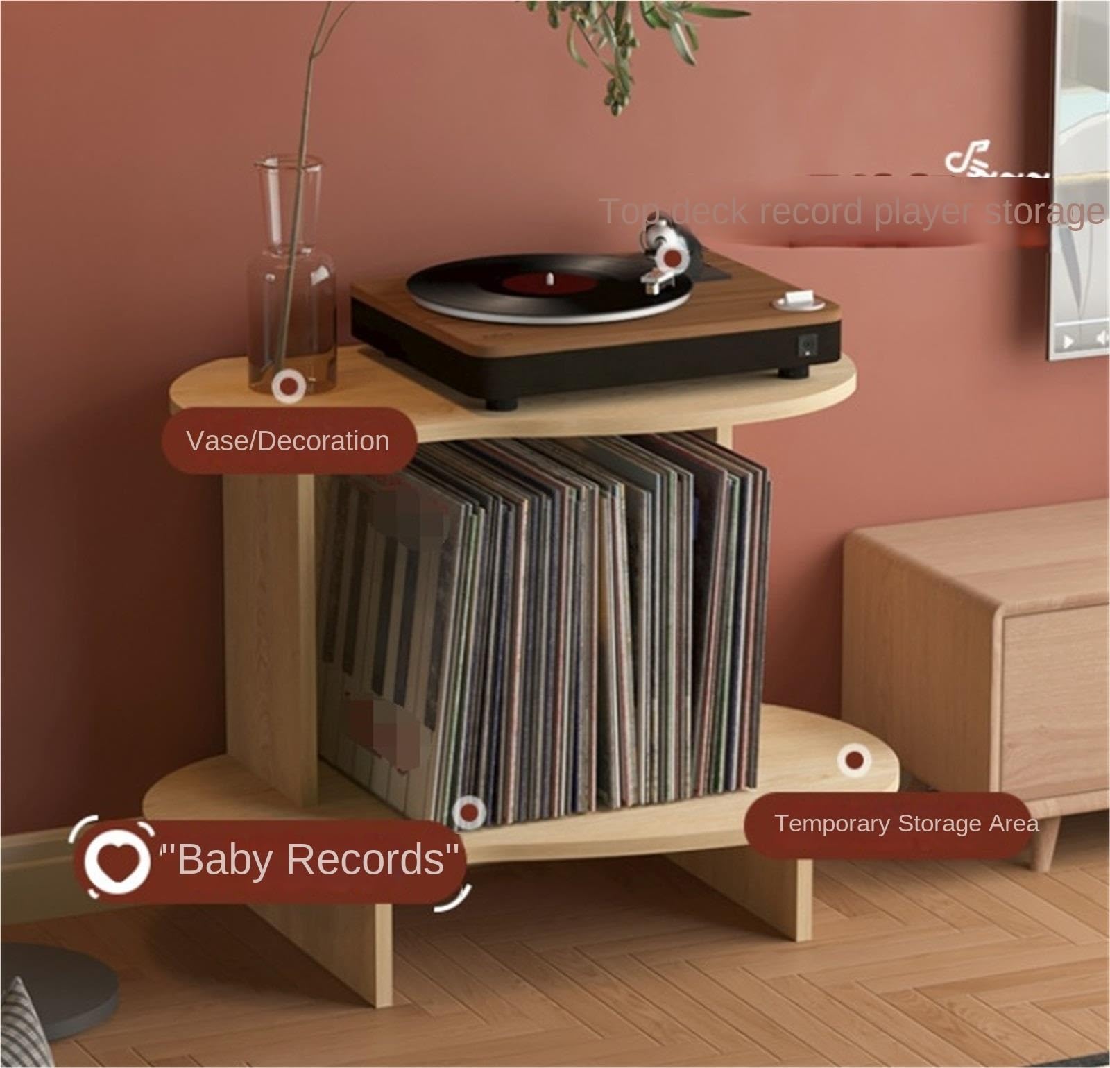 Stojak do przechowywania płyt winylowych mieści 40 albumów, stylowy stojak na czasopisma, półka na czasopisma, ekspozycja winylowa, do domu i biura, idealny dla miłośników muzyki