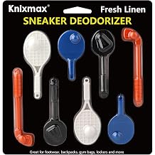 Knixmax Sneaker Deodorizer Racquets with Fresh Linen Scent 8 Packs, Air Fresheners for Sprot Shoes Gym Bags Lockers, Effectively Remove Unpleasant Odors & Gifts for Sport Lovers Teens, Set B