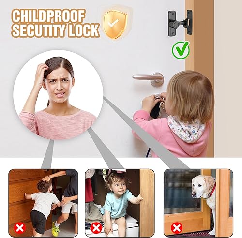 Miniatura 4 de Cerradura de puerta corrediza de granero, 90 y 180 grados, doble propósito, resistente, pestillo de seguridad para puerta, cerradura para jardín,