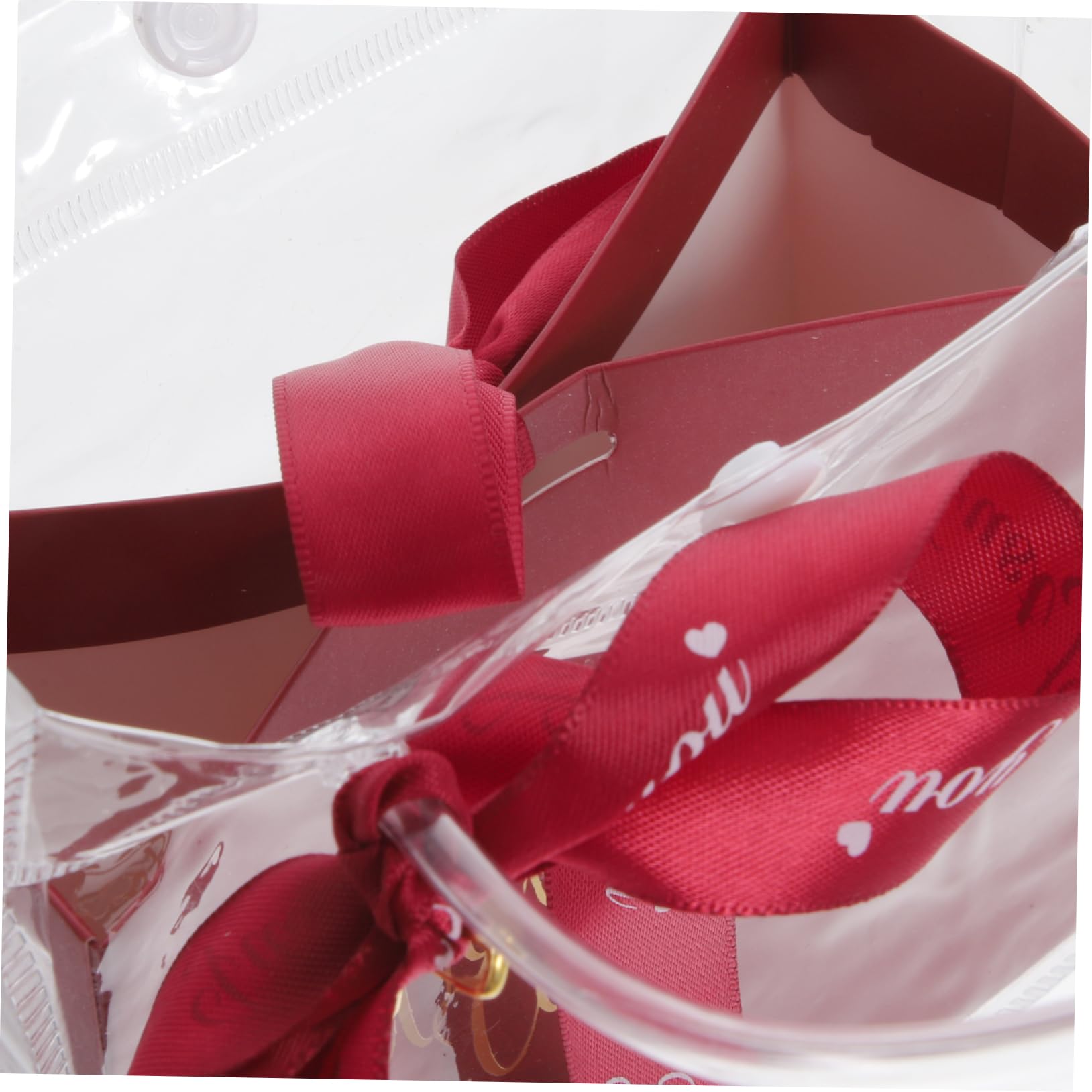 Didiseaon 10 Sacchetti Rossi Per Matrimonio Con Manici Scatole Di Caramelle Rivestite in Pvc Per Forniture Per Feste Di Matrimonio