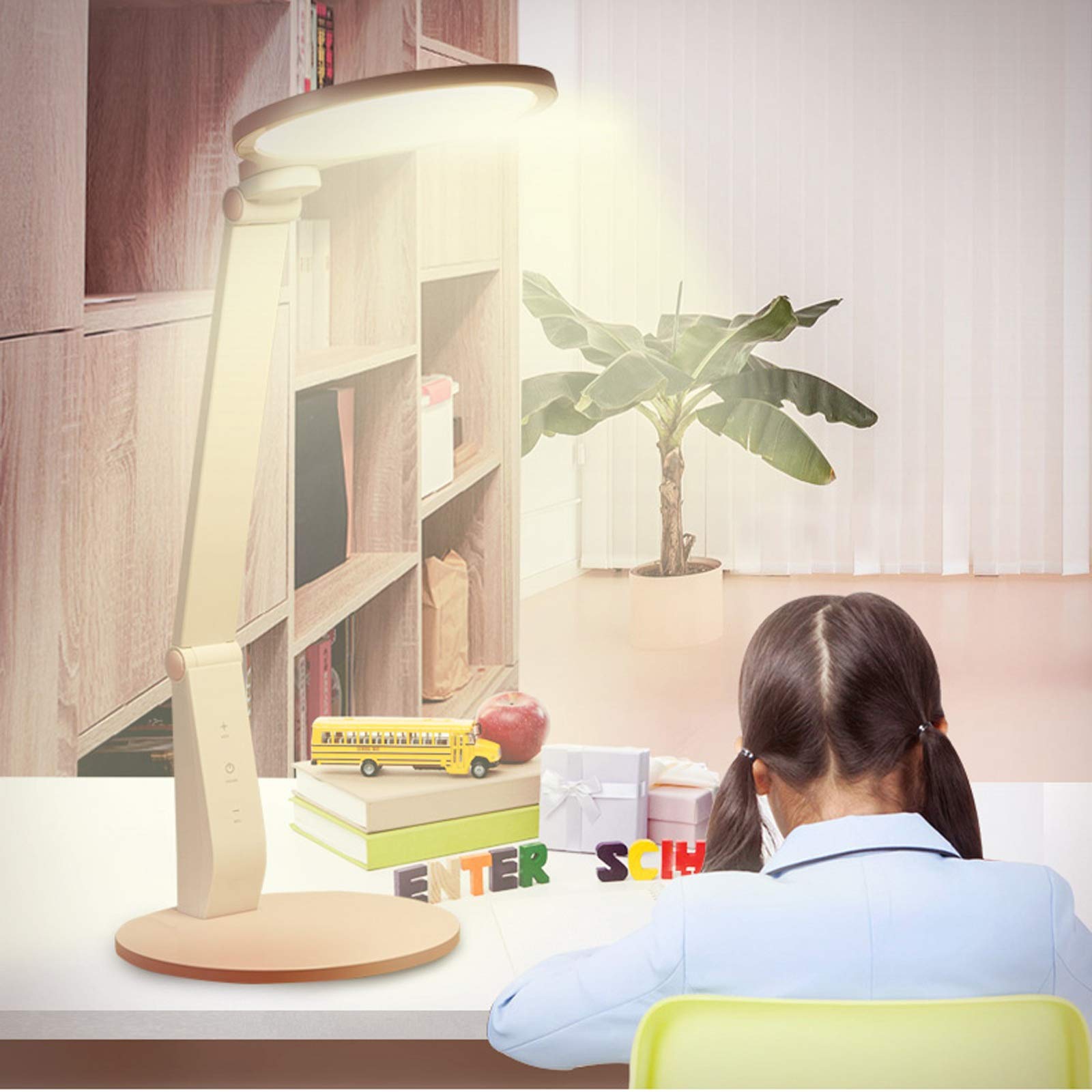 Lámpara Escritorio LED Lámpara plegable de la lámpara plegable de la lámpara plegable de la lámpara de control de control de control táctil de la lámpara de control táctil de 7W regulable con función