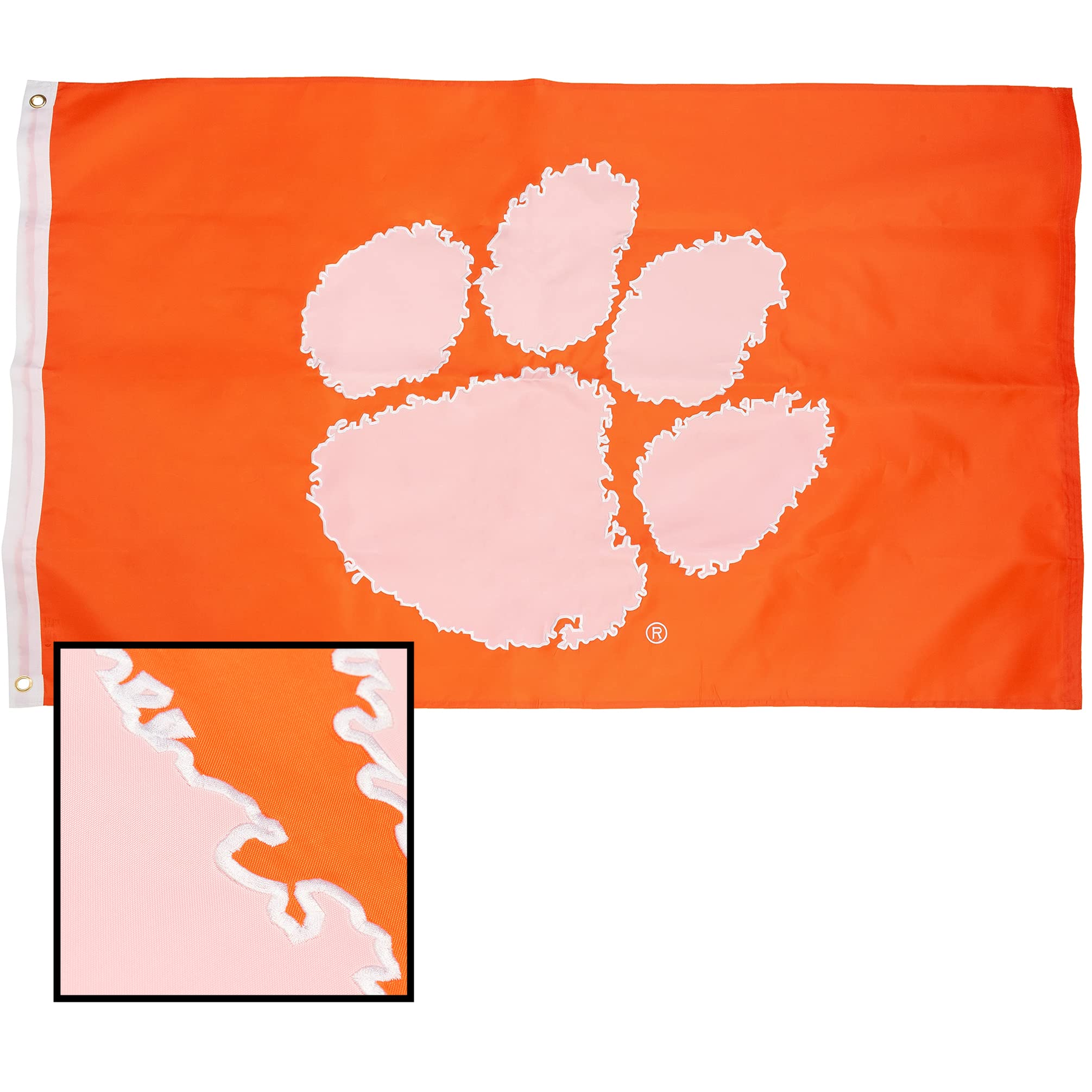 Desert Cactus Clemson University Flag – 3x5 Ft Embroidered Nylon Banner for Indoor/Outdoor Use, Tigers Design, for Events and Home Décor (Embroidered