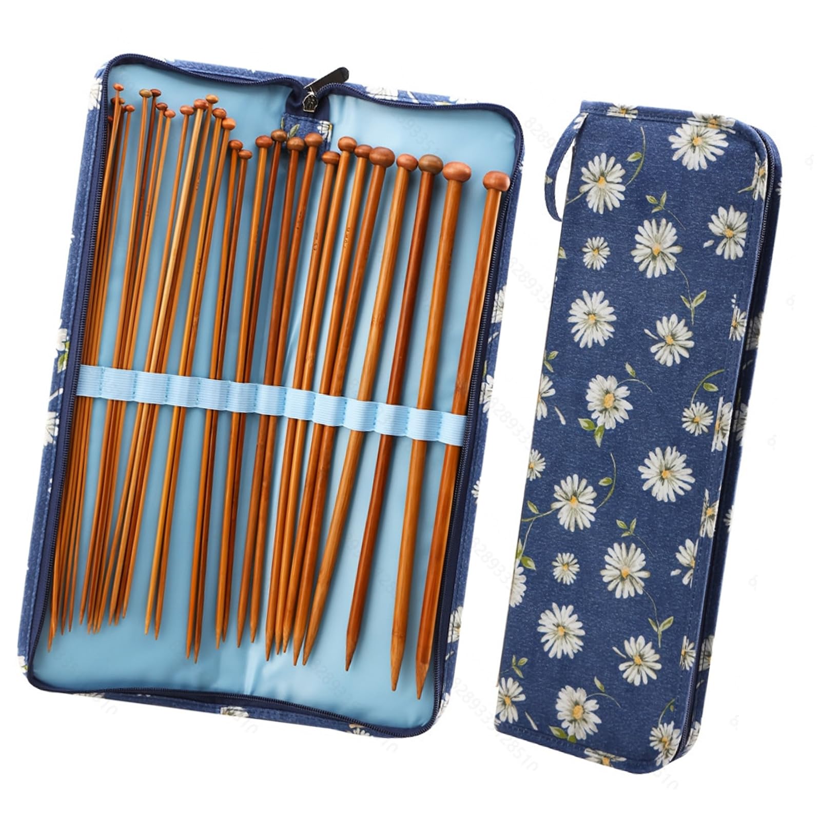 Ergonomic Grip Knitting Needle 25cm in Treated with Protective Case Wood Needle